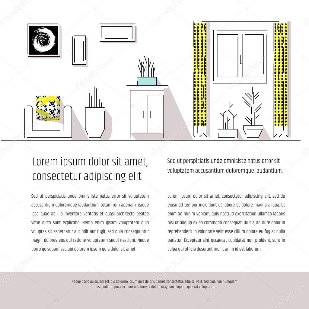 Interior Design Booklet Stockvektor C Tekla Pototska Yahoo