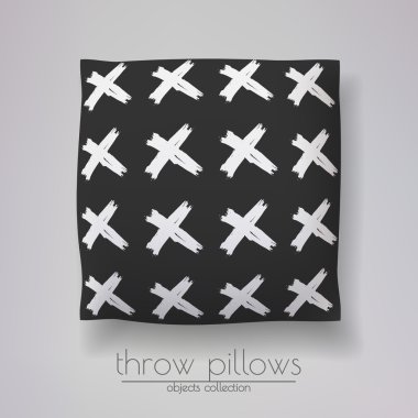 yaratıcı çapraz desenli yastık modeli