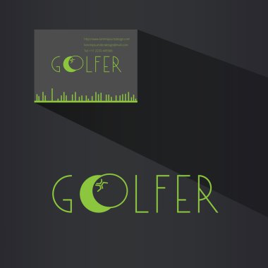 Turnuva için golfçü logo tasarım