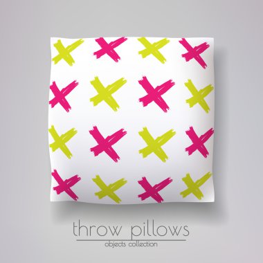 renkli haç ile yastık modeli