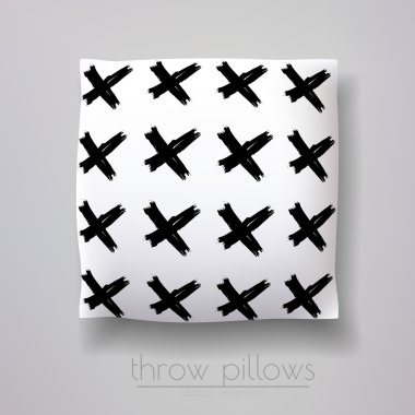 yaratıcı çapraz desenli yastık modeli