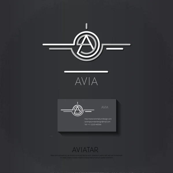 Diseño del logotipo para la empresa avia — Archivo Imágenes Vectoriales