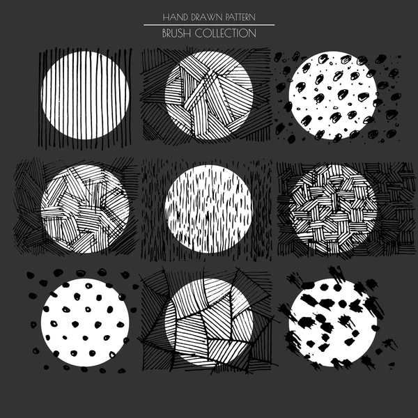 Textura dibujada a mano o muestra de cepillo — Archivo Imágenes Vectoriales