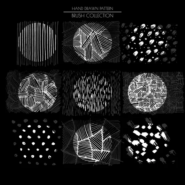 Textura dibujada a mano o muestra de cepillo — Archivo Imágenes Vectoriales