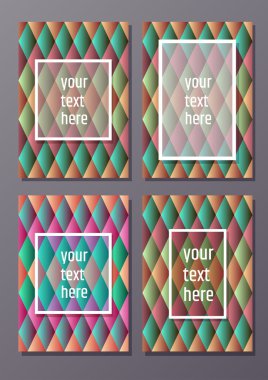 Dört soyut renkli kart