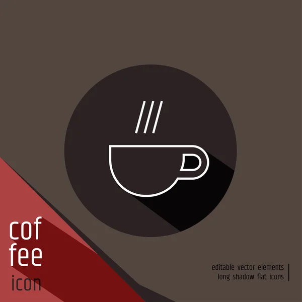 Warme koffie beker pictogram — Stockvector