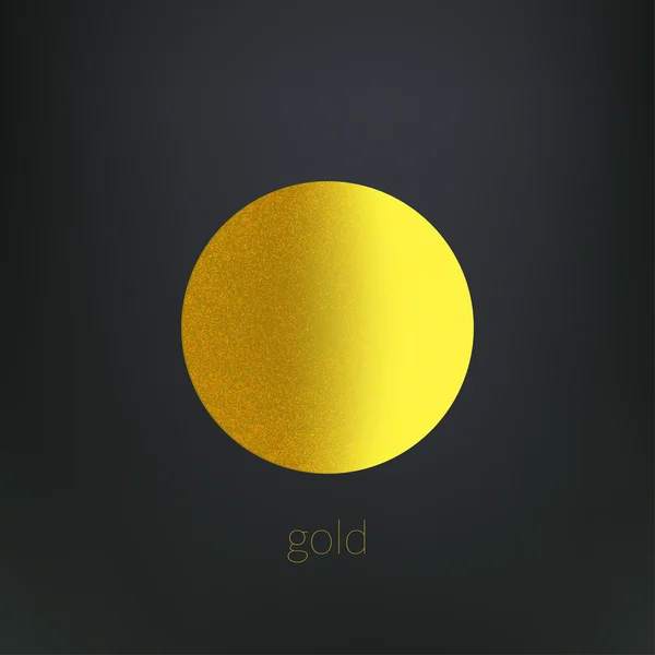 Ronde gouden sjabloon — Stockvector