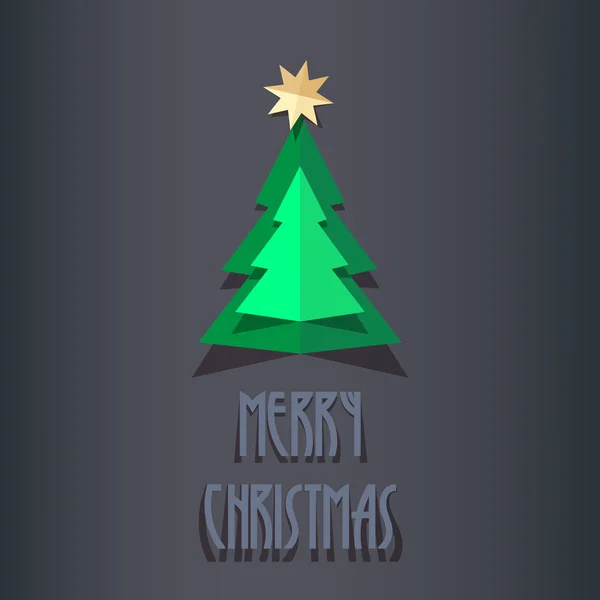 Feliz tarjeta de felicitación de Navidad — Vector de stock