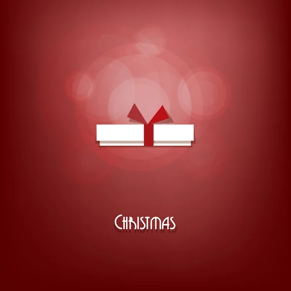 Karácsonyi ajándék doboz üdvözlőlap — Stock Vector