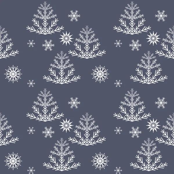 Pattern with white snowflakes — Stock Vector