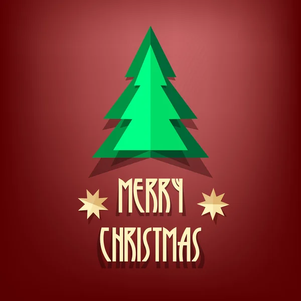 Feliz tarjeta de felicitación de Navidad — Vector de stock