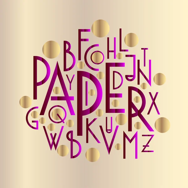Buchstaben im Art Deco-Stil Alphabet. — Stockvektor