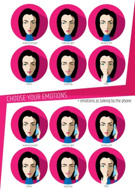 kız ve fon olmadan avatarları