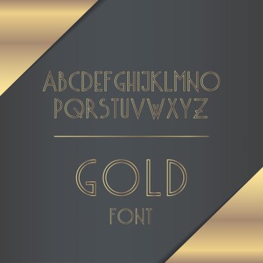 Altın A to Z alfabe. 