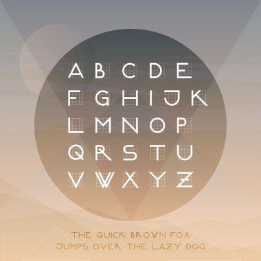 Thiuppercase latin alfabesi 