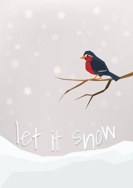 'Let it snow' - vacaciones de invierno — Vector de stock