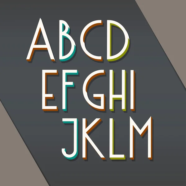 Lettres latines Alphabet — Image vectorielle