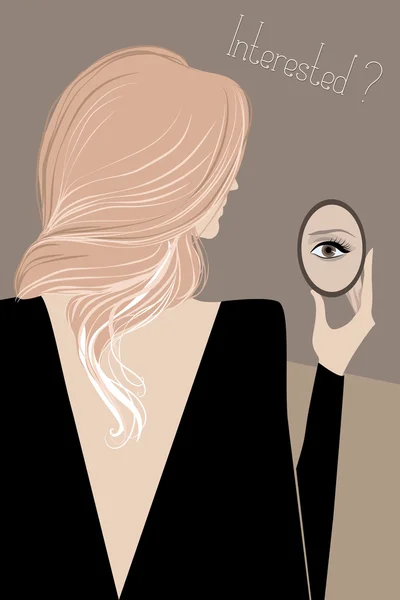 Жінка з довгим світлим волоссям — стоковий вектор
