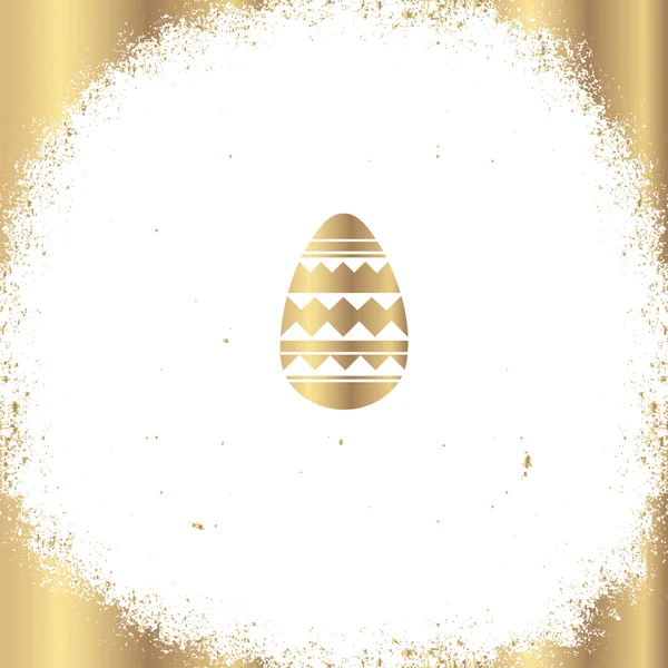 Huevo de Pascua dorado — Vector de stock