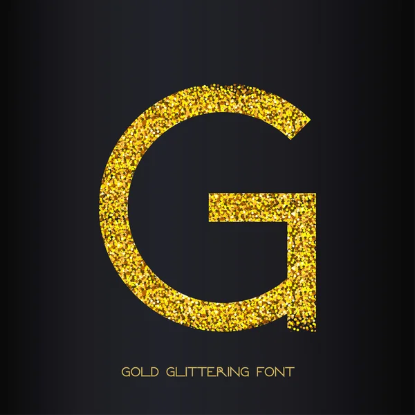 Золотий блиск літери G — стоковий вектор