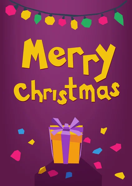 Drôle Joyeux Noël carte de voeux — Image vectorielle