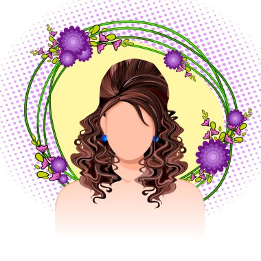 Genç kadın zarif saç stili ile