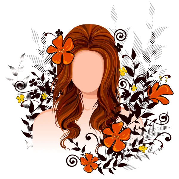 Młoda kobieta z eleganckie fryzury — Wektor stockowy