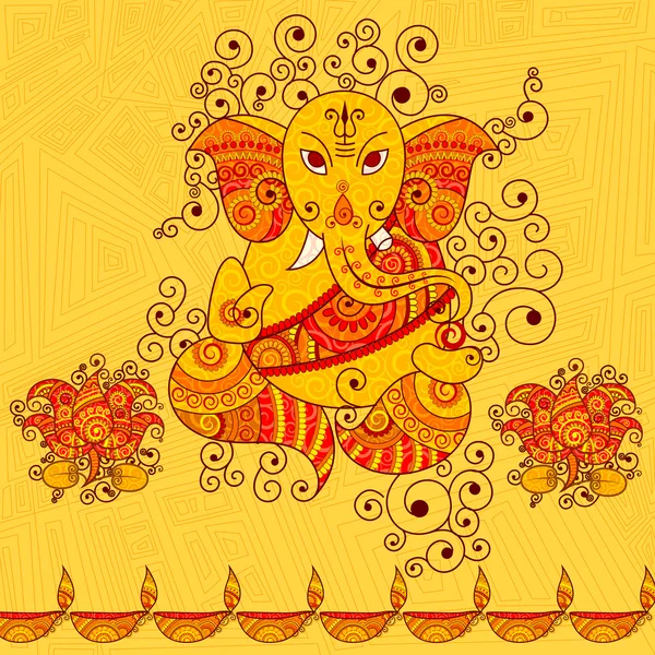 Desenho vetorial de Lord Ganesha —  Vetores de Stock