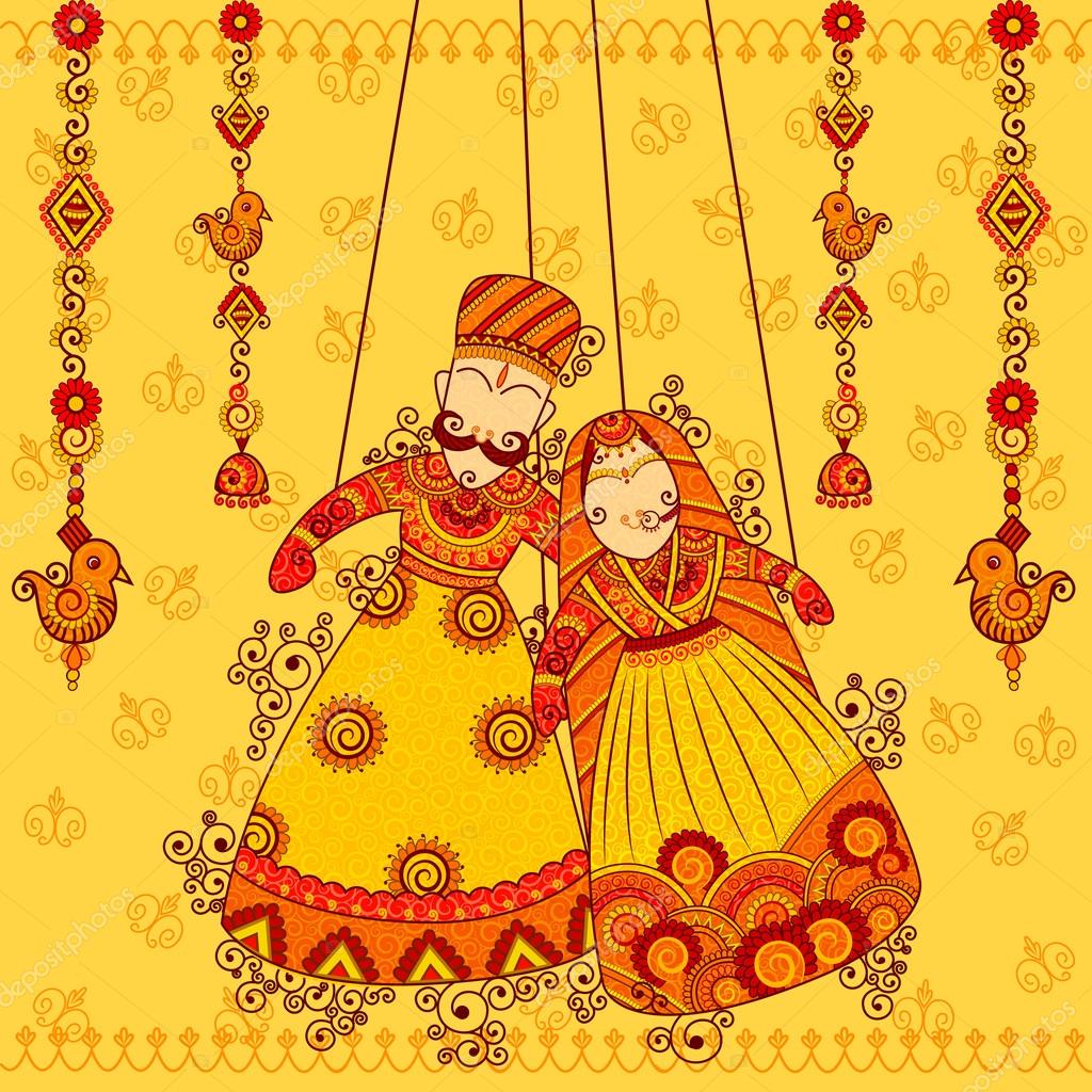 Rajasthani Puppet in Indian art style Stock Vector Image by