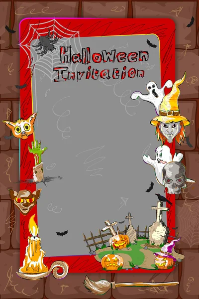 Halloween hälsning bakgrund — Stock vektor