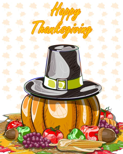Happy Thanksgiving festival celebration bakgrund — Stock vektor