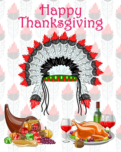 Happy Thanksgiving ünneplés fesztivál háttere — Stock Vector