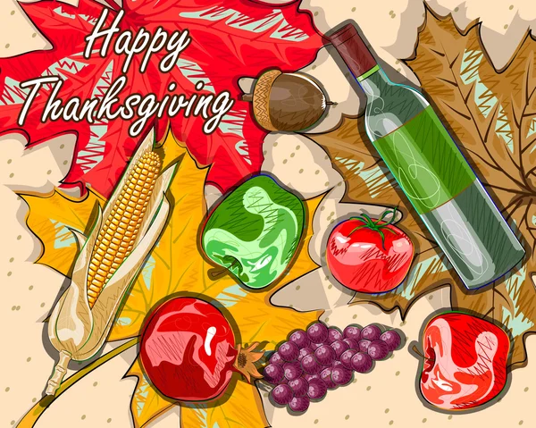 Joyeux Thanksgiving fête fond de célébration — Image vectorielle