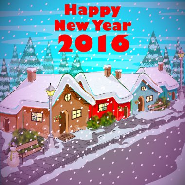 Mutlu yeni yıl 2016 kutlama arka plan