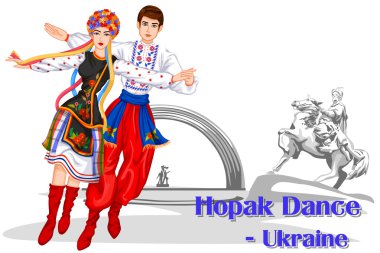 Ukrayna Ukrayna'nın Hopak dans performans Çift