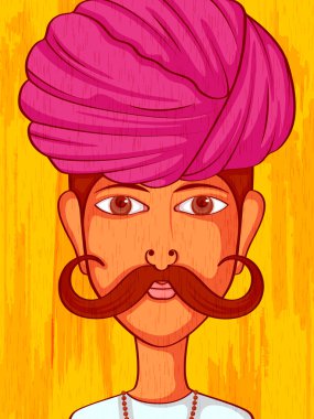 Rajasthani adam Rajasthan, Hindistan'ın geleneksel kostüm