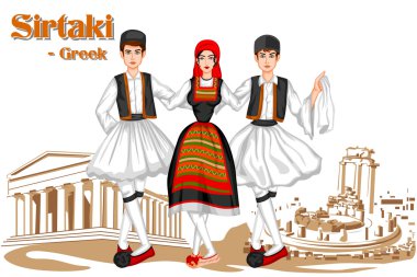 Yunan Yunanistan Sirtaki dans performans Çift