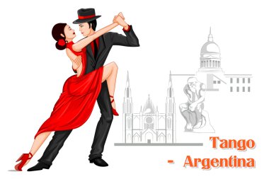 Arjantinli iki performans gösteren Tango dans Arjantin