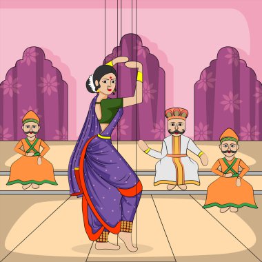 Rajasthani Lavani halk dansı Maharashtra, Hindistan'ın kukla