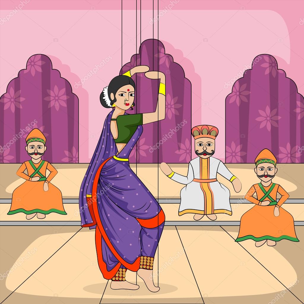 Rajasthani Puppet doing Lavani folk dance of Maharashtra, India Stock