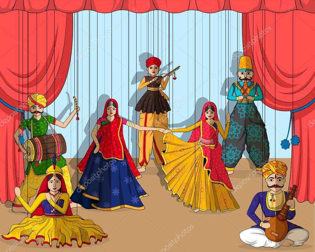 Rajasthani Puppet in Indian art style Stock Vector by ©PremiumStock