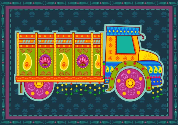 Vector ontwerp van vrachtwagen India — Stockvector