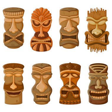 Hawaiian Tiki kabile maskesi
