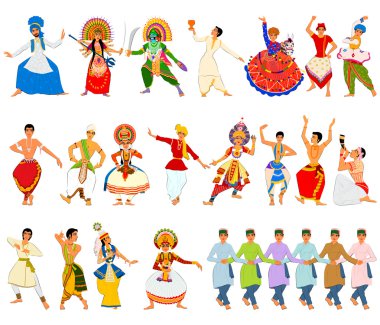 Erkek klasik gerçekleştirme ve Hindistan'ın halk dansları