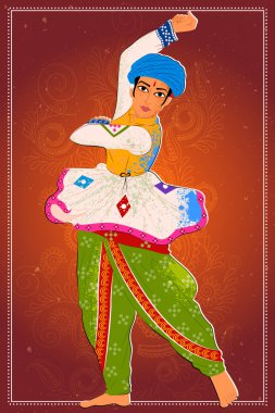 Adam garba halk dansları Gujarat, Hindistan'ın gerçekleştirme
