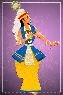 Adam Manipur, Hindistan'ın Manipuram klasik dans performans