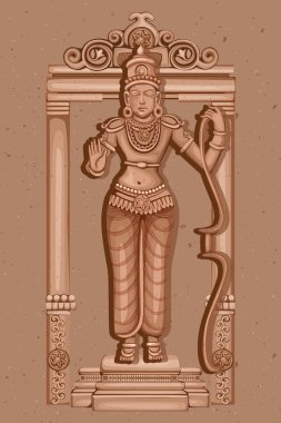 Vintage Hint Lord Rama heykel heykeli