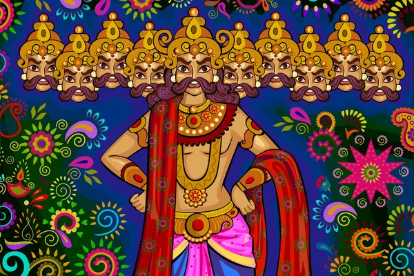 Hindistan Festivali mutlu Dussehra arka plan — Stok Vektör