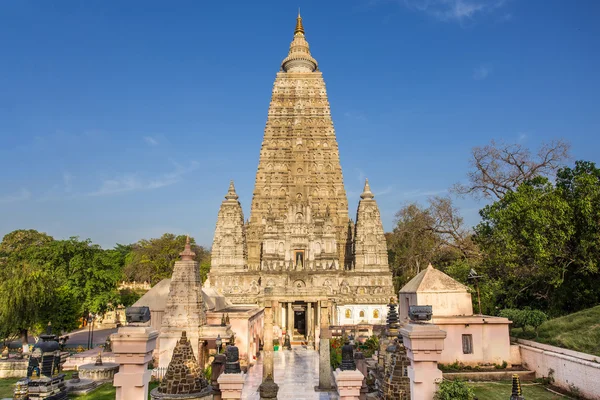 Świątynia Mahabodhi, Bodh Gaya, Indie. Budda osiągnął tu oświecenie.. — Zdjęcie stockowe