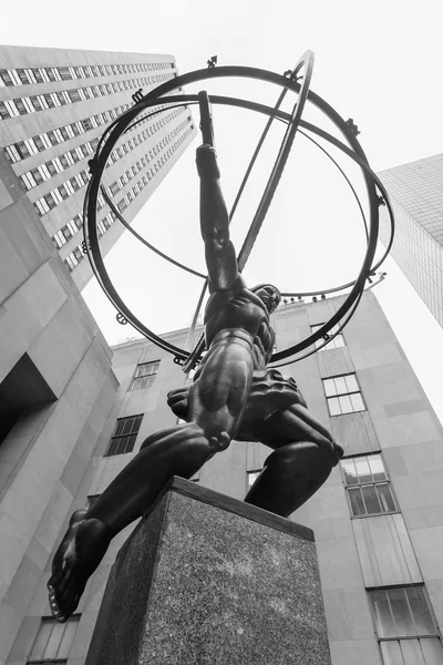 Estatua del Atlas en el centro Rockefeller — Foto de Stock